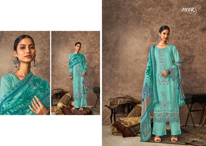 Malika By Kimora Muslin Digital Printed Embroidery Salwar Suits Wholesalers In Delhi